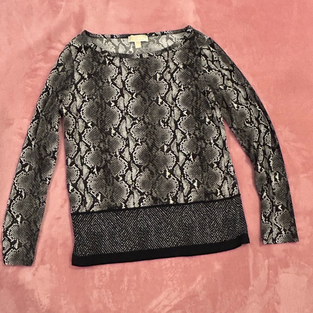 Michael Kors Snakeskin Print Blouse